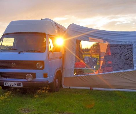 camping at evergreen farm