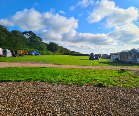 campsite at evergreen farm shop